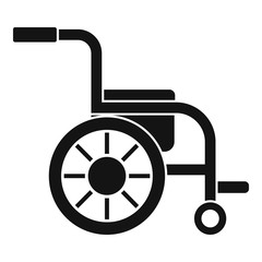 Side view wheelchair icon. Simple illustration of side view wheelchair vector icon for web design isolated on white background