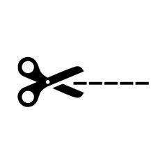 cut icon vector - illustration
