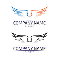 Fototapeta na wymiar Falcon Wings Logo Template vector icon logo design app