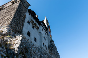Bran Castle from Romania (Vlad Dracul Castle also known as Dracula) seen from outside. old architecture