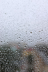 Rain drops on  the window