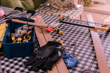 woodworking tools on the table