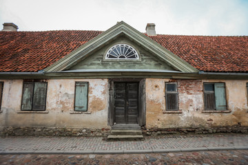 Old house located in small Latvia countryside city Goldingen.