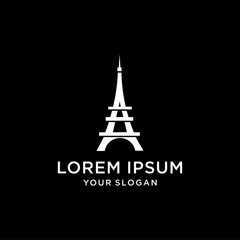 Fototapeta na wymiar Eiffel Tower logo designs premium