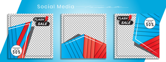 Editable social media templates, Instagram story collections and post frame templates, layout designs, Mockups for marketing promotions, covers, banners, backgrounds, square puzzles, vector elements