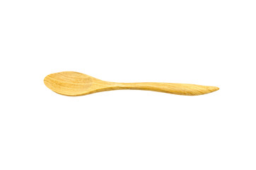 wooden spoon isolated over a white background.