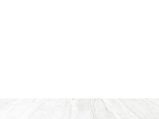 Wood table top solated on white background with clipping path.