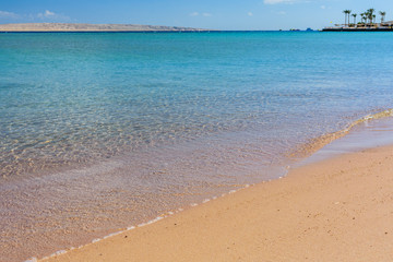 Panoramic view on a Red sea. Summer vacation