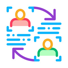 Obraz premium Personality Information Comparison Icon Vector. Outline Personality Information Comparison Sign. Isolated Contour Symbol Illustration