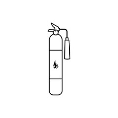 fire extinguisher icon trendy flat design