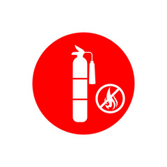 fire extinguisher icon trendy flat design
