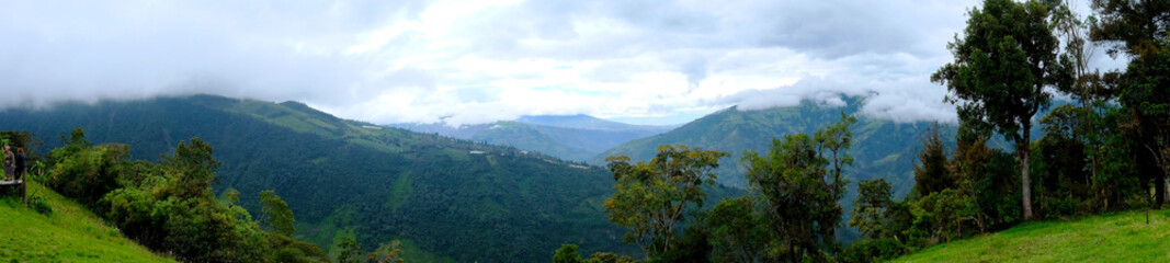 Fototapeta premium Green Field In Ecuador Banos