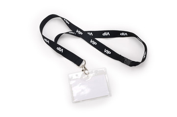 Blank ID card isolated on white background. Contains clipping path.