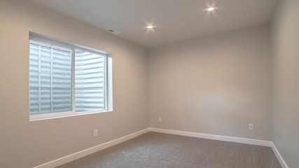 Panorama frame Empty modern room interior with down lights
