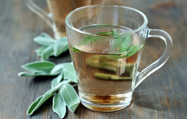 hot tea with sage. prevention and treatment of the common cold.