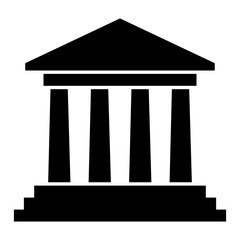 Courthouse symbol icon 