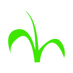 Grass icon vector on white background