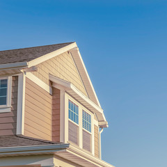 Square Upper floor of a small modern suburban home