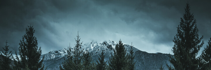 mountain panorama moody landscape - cinematic look image