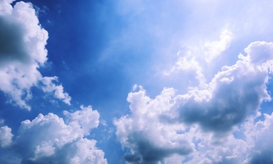 Blue sky and white clouds clouds.