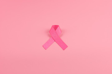 Breast Cancer Awareness month, Pink Ribbon supporting people living and illness. Healthcare, International Women day and World cancer day concept