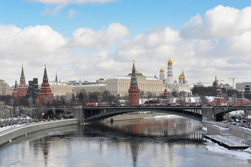 Obraz premium The Moscow Kremlin is a fortress in the center of Moscow.