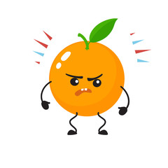 A cute, attractive orange, cheerful character with emotion.