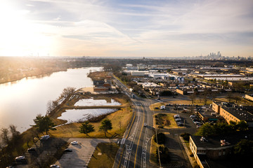 Aerial of Camden New Jersey