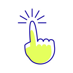 Hand pointer icon vector in trendy style