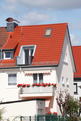 Häuserzeile, Reihenhäuser, Wohngebäude, Findorff, Bremen, deutschland