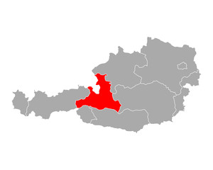 Fototapeta premium Karte von Salzburg in österreich