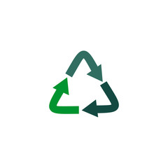 Obraz premium Recycle arrow logo design vector template