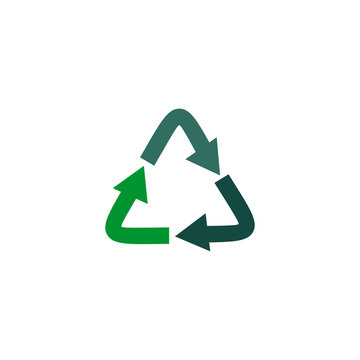 Recycle arrow logo design vector template