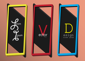 Modern template vector  banner design  3d effect 