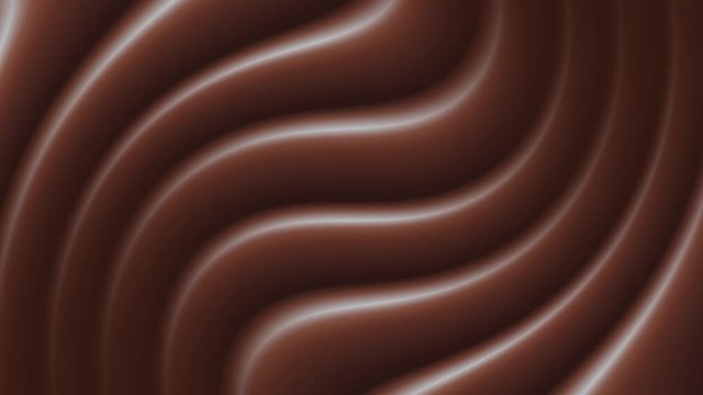 Milk chocolate praline liquid waves. Loop video animation.