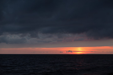 Beautiful sunset on the ocean