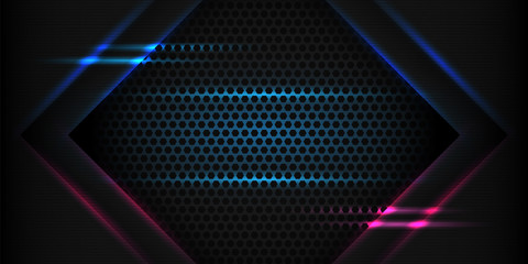 Abstract futuristic arrow movement with shining blue light bacgrkound.vector and illustration