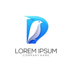 bird logo design vector abstract