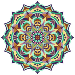 mandala ethnic ornament on white 