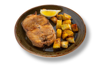 Delicious Catfish cutlet with baked potatoes