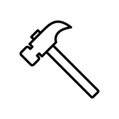 Hammer icon vector simple design
