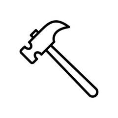 Hammer icon vector simple design