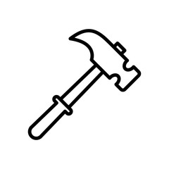 Hammer icon vector simple design