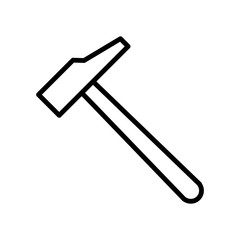 Hammer icon vector simple design