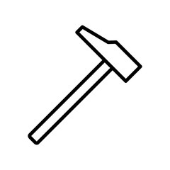 Hammer icon vector simple design