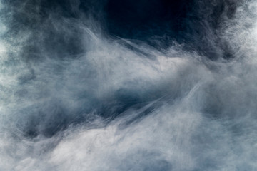 Fototapeta na wymiar spectacular abstract white smoke isolated colorful blue background