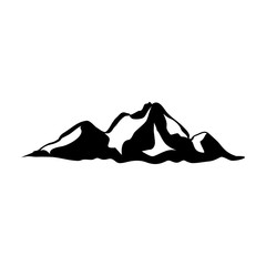 Mountain icon vector simple design