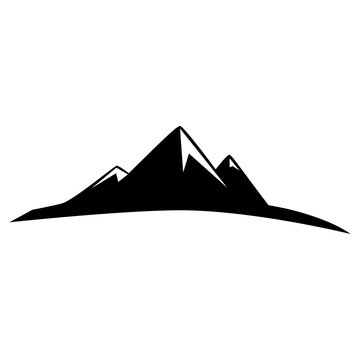 Mountain icon vector simple design