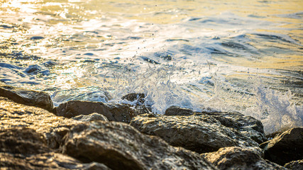 Splashed rock groyne 2