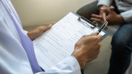 Psychiatrist or professional psychologist consulting on diagnostic examination disease or mental...